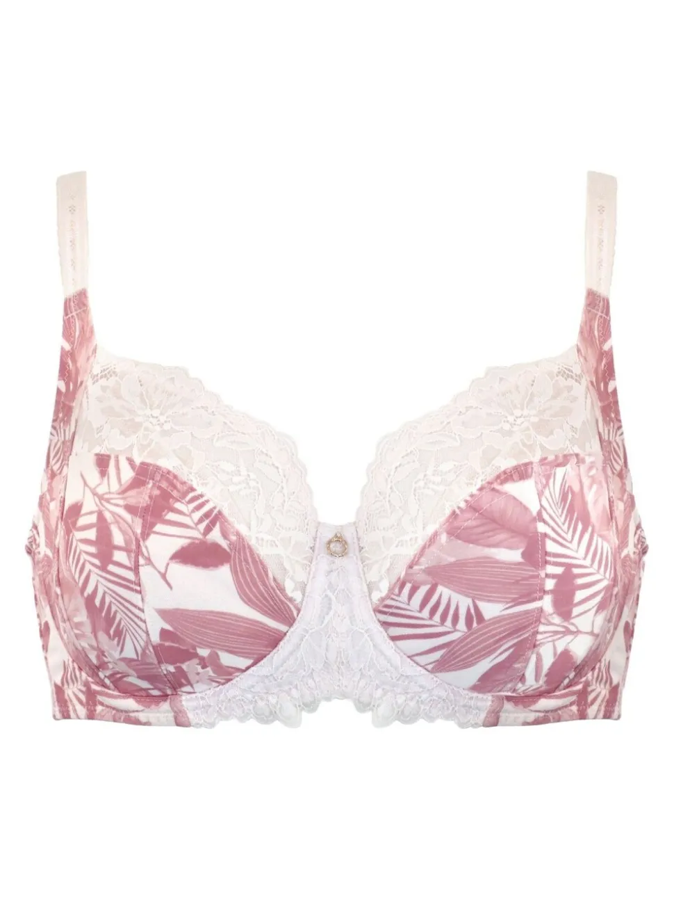 Pour Moi Pink Non Padded Bliss Printed Mesh Side Support Bra