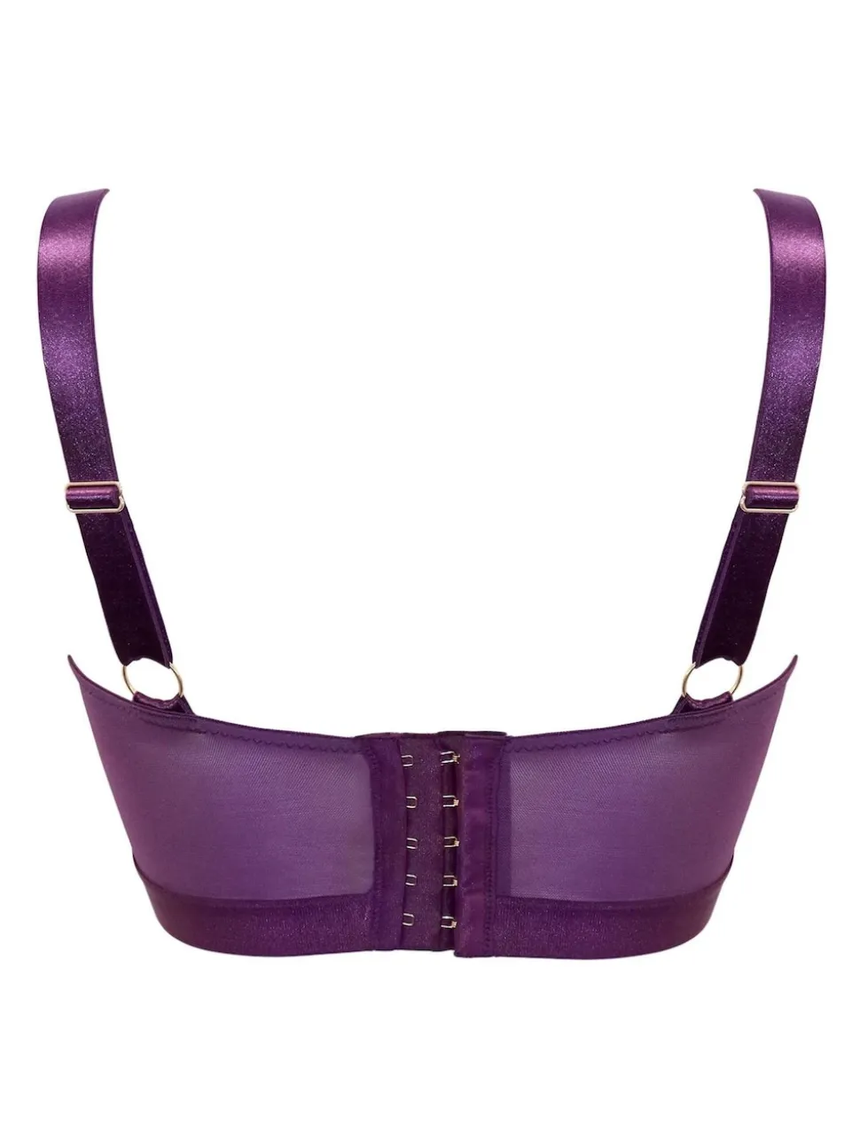 Pour Moi Purple Non Padded India Embroidery Underwired Bustier Bra