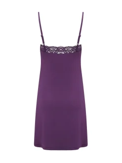 Pour Moi Purple Short Sofa Loves Lace Hidden Support Soft Jersey Split Chemise