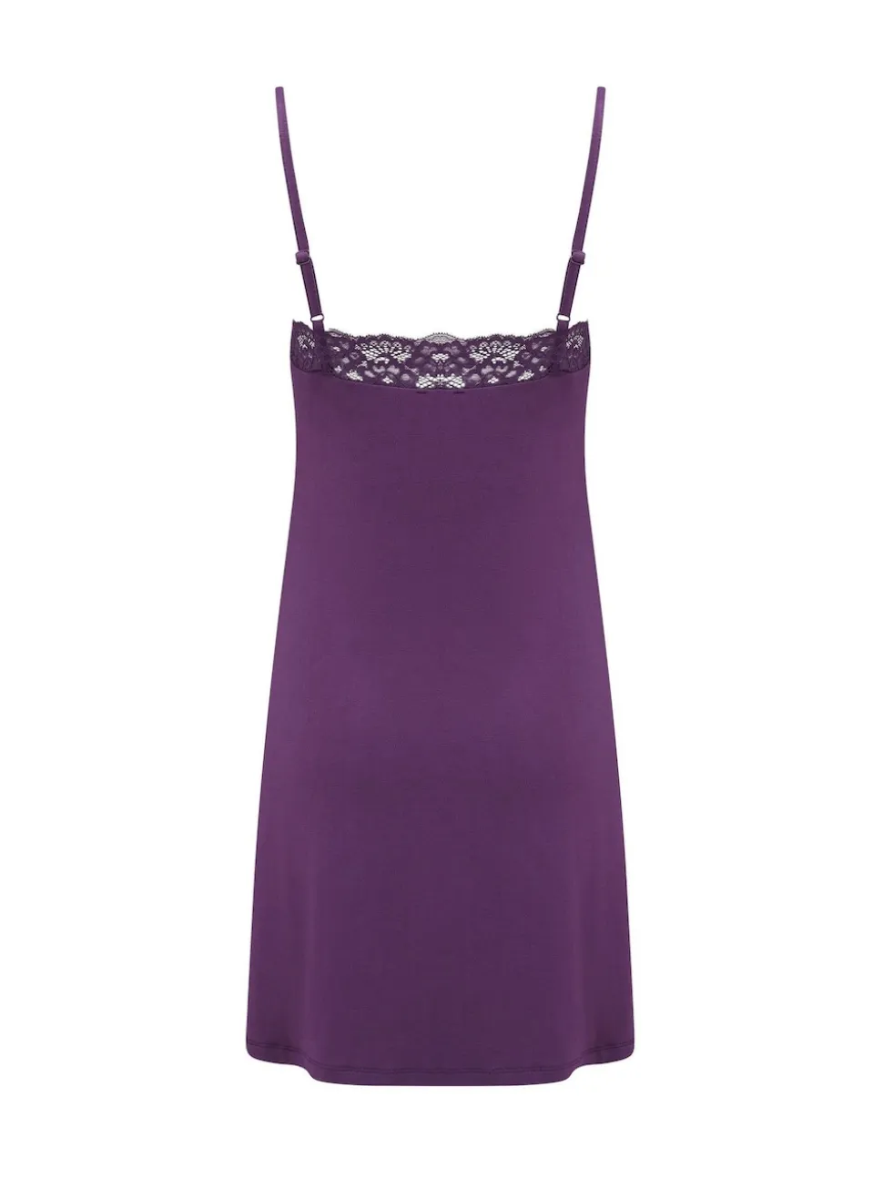 Pour Moi Purple Short Sofa Loves Lace Hidden Support Soft Jersey Split Chemise
