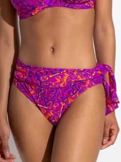 Pour Moi Purple Tie Side Bermuda Foldover Bikini Bottoms