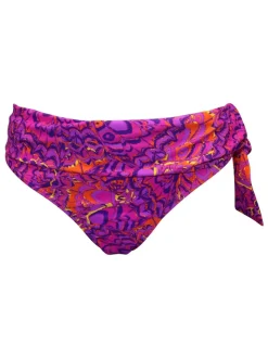 Pour Moi Purple Tie Side Bermuda Foldover Bikini Bottoms