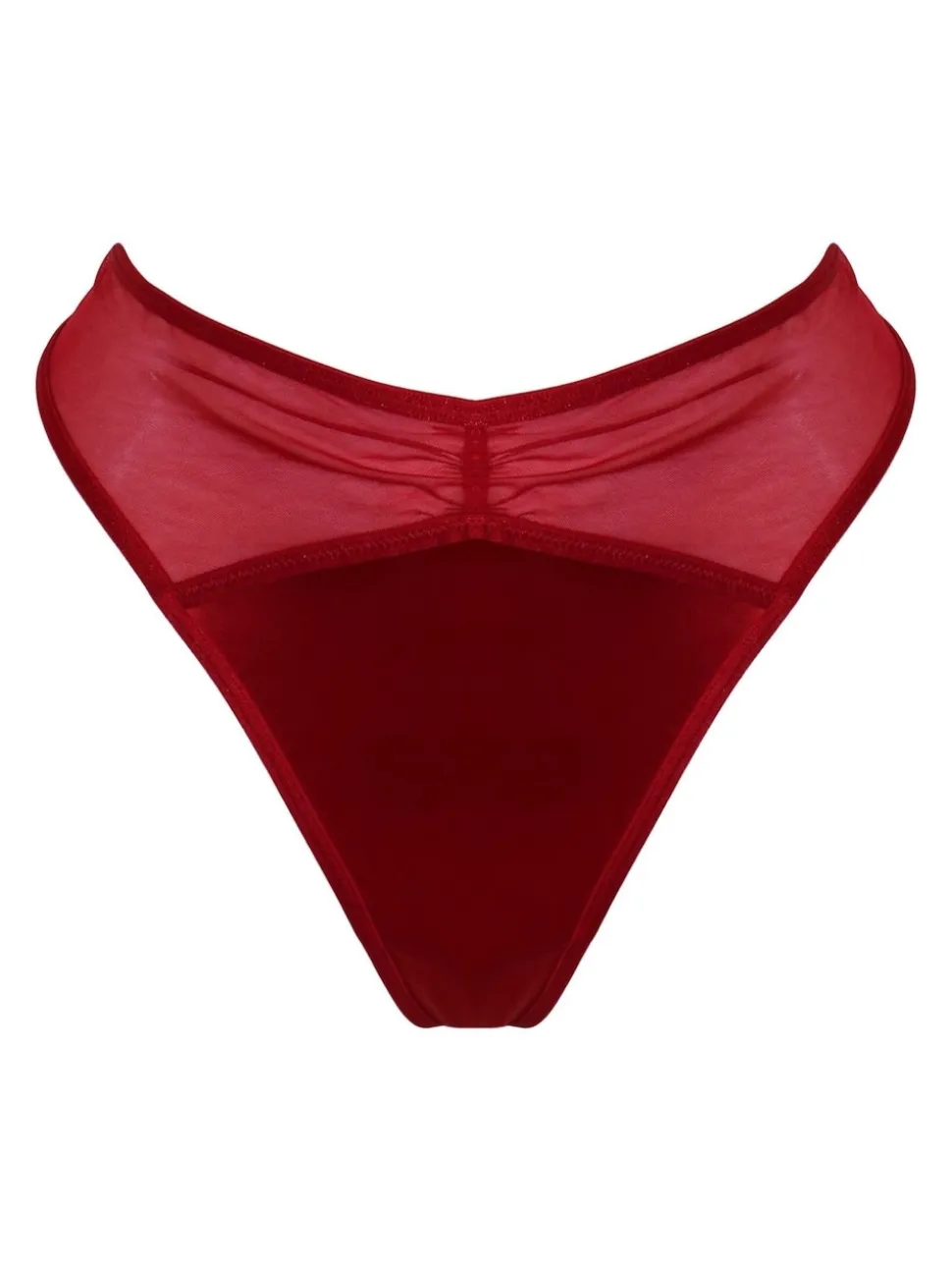 Pour Moi Red All Yours Satin and Mesh Thong