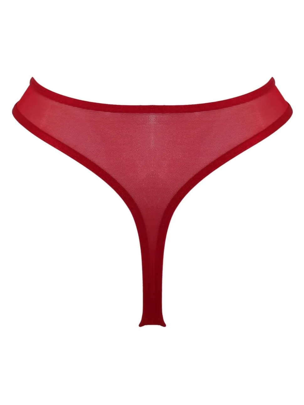 Pour Moi Red All Yours Satin and Mesh Thong