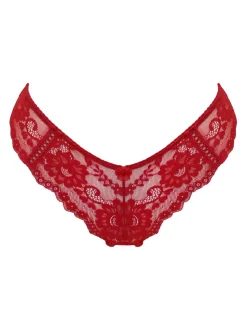 Pour Moi Red Brazilian Fleur Cheeky V-Shaped Knickers