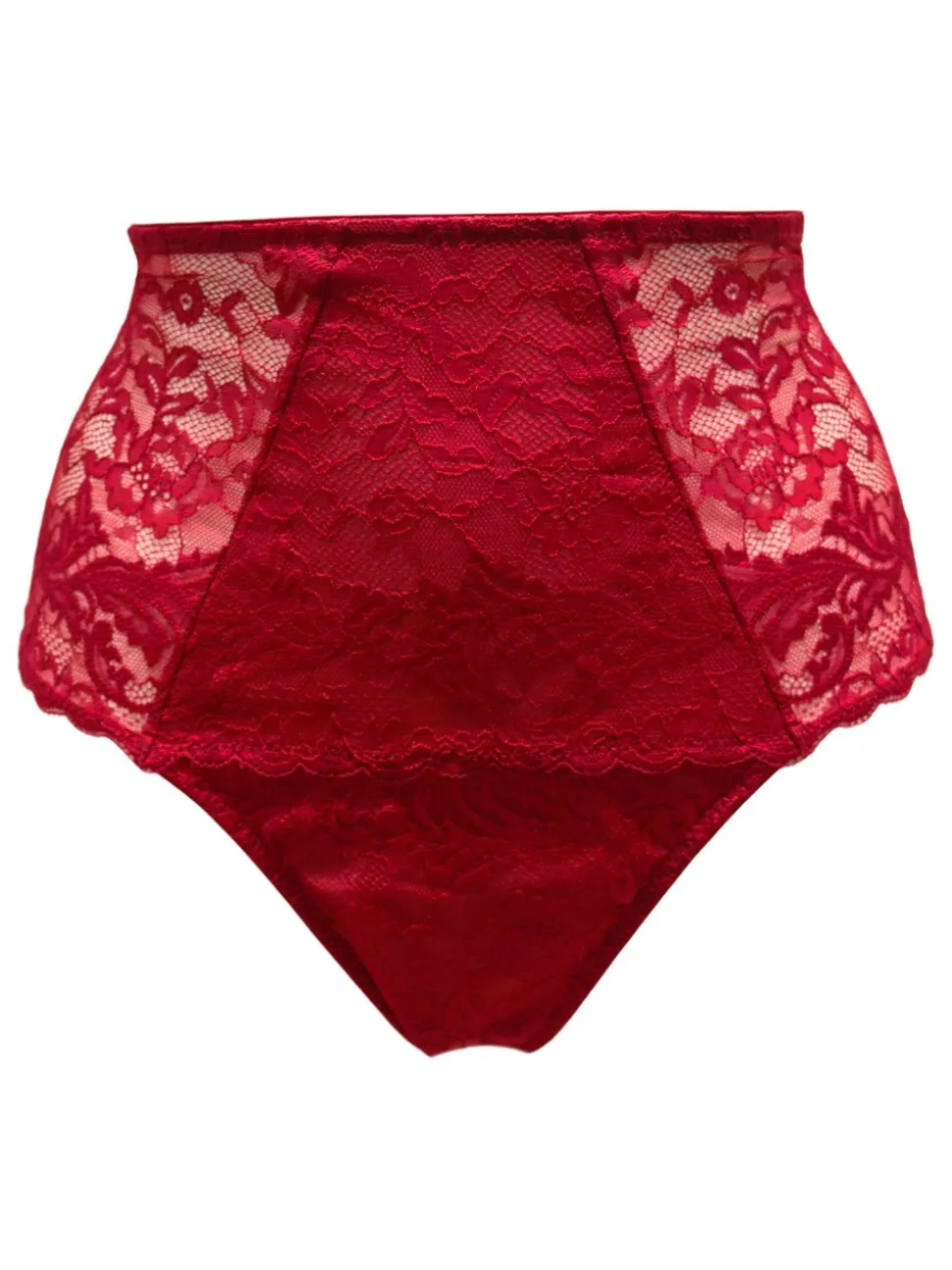 Pour Moi Red High Waist For Your Eyes Only High Waist Crotchless Thong