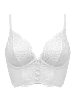 Pour Moi White Bustier Swoon Underwired Bustier Bra
