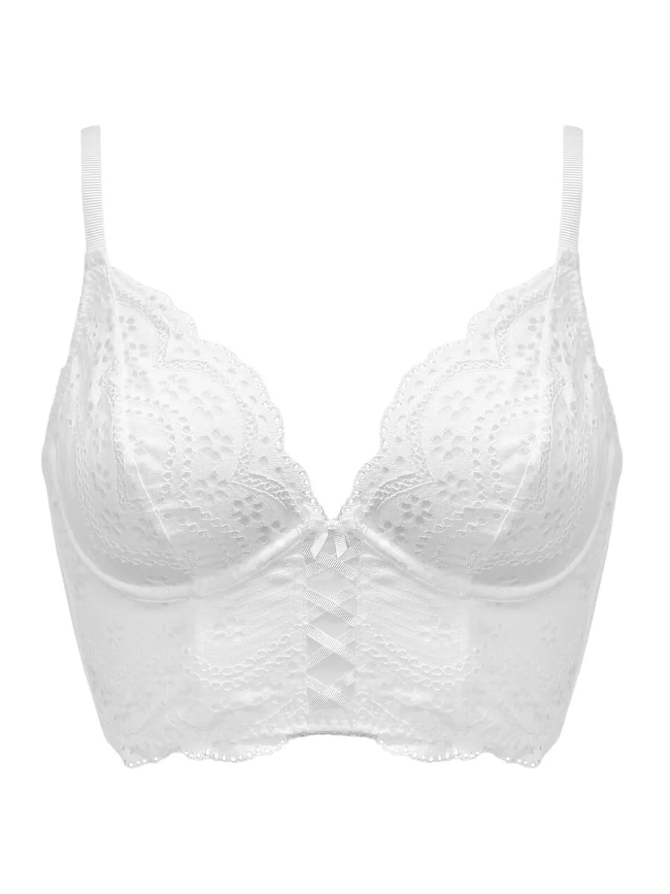 Pour Moi White Bustier Swoon Underwired Bustier Bra