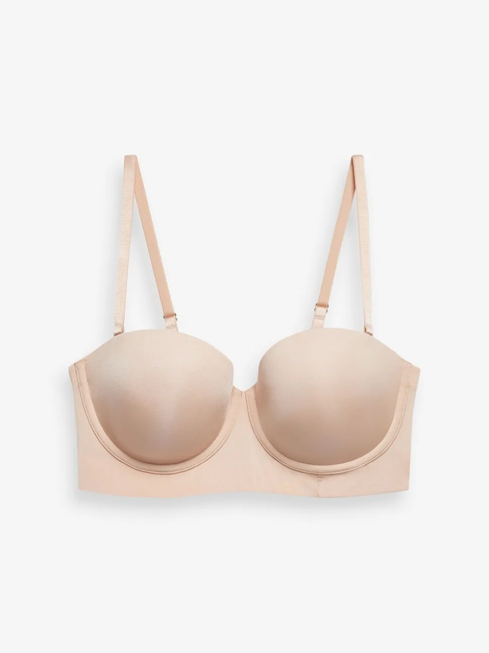 Praline Nude A-E Light Pad Smoothing Longline Low Back Strapless Bra