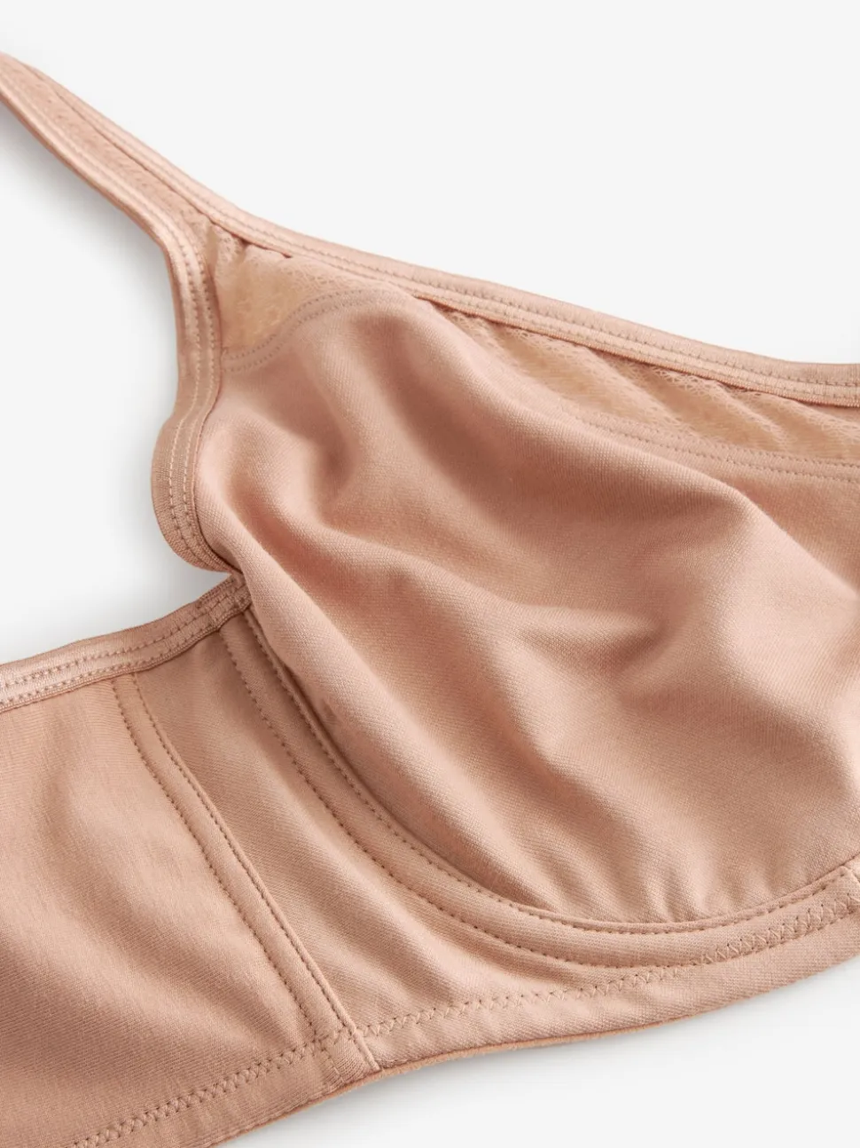 Praline Nude F-K Ultimate Support Cotton Minimiser Padded Strap Bra
