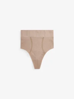 Praline Nude High Waist Thong Seamless Firm Tummy Control Shaping Briefs
