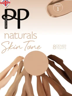 Pretty Polly Natural 8 Denier Skin Tone Tights 2 Pack