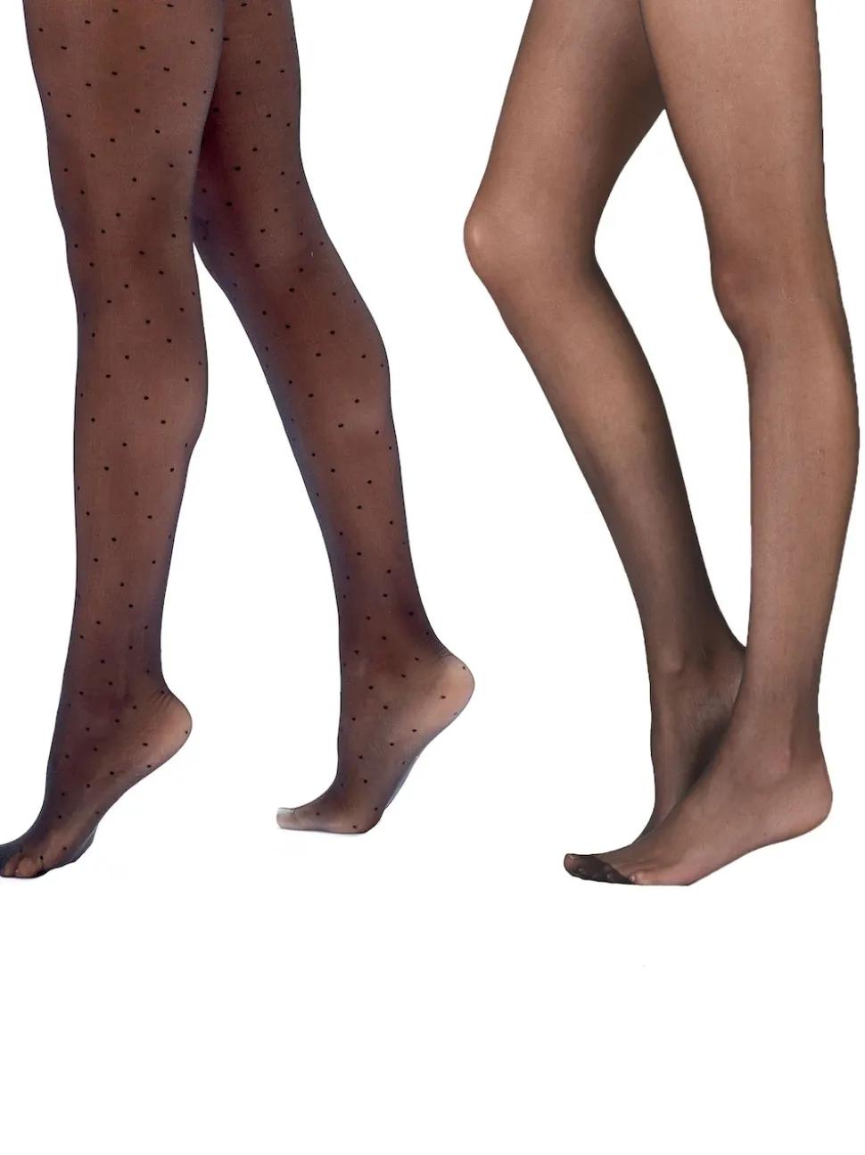 Pretty Polly Pin Spot Black Gloss 10 Denier Tights 2 Pack