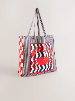 Print Sardine Print 100% Cotton Shopper Bag