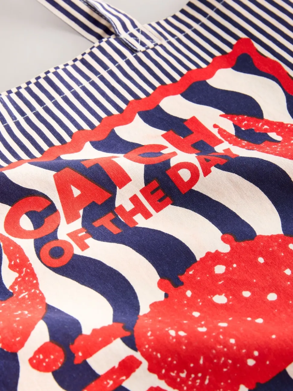 Print Sardine Print 100% Cotton Shopper Bag