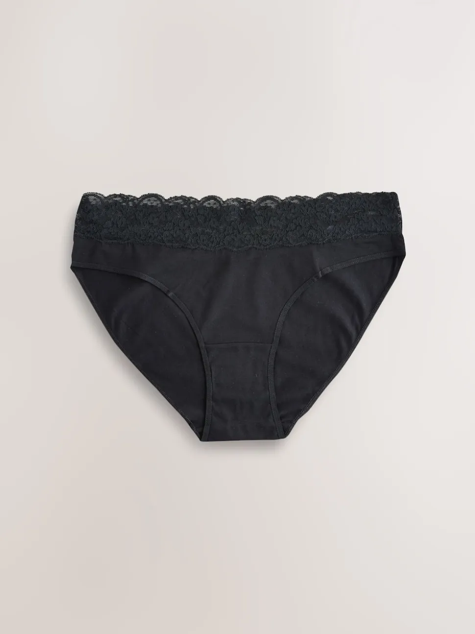 Printed Spot High Leg Cotton and Lace Knickers 7 Pack