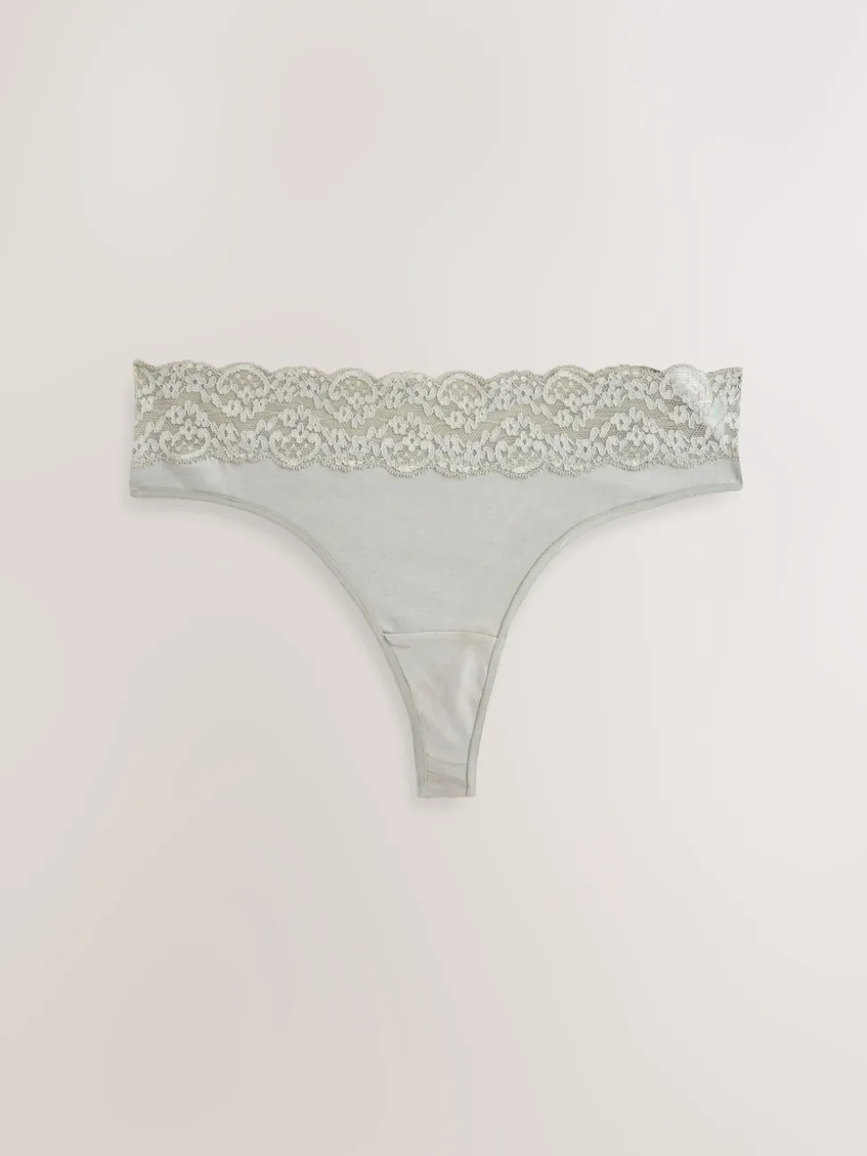 Printed Spot Thong Cotton and Lace Knickers 7 Pack