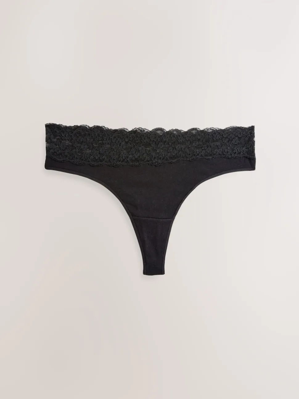 Printed Spot Thong Cotton and Lace Knickers 7 Pack