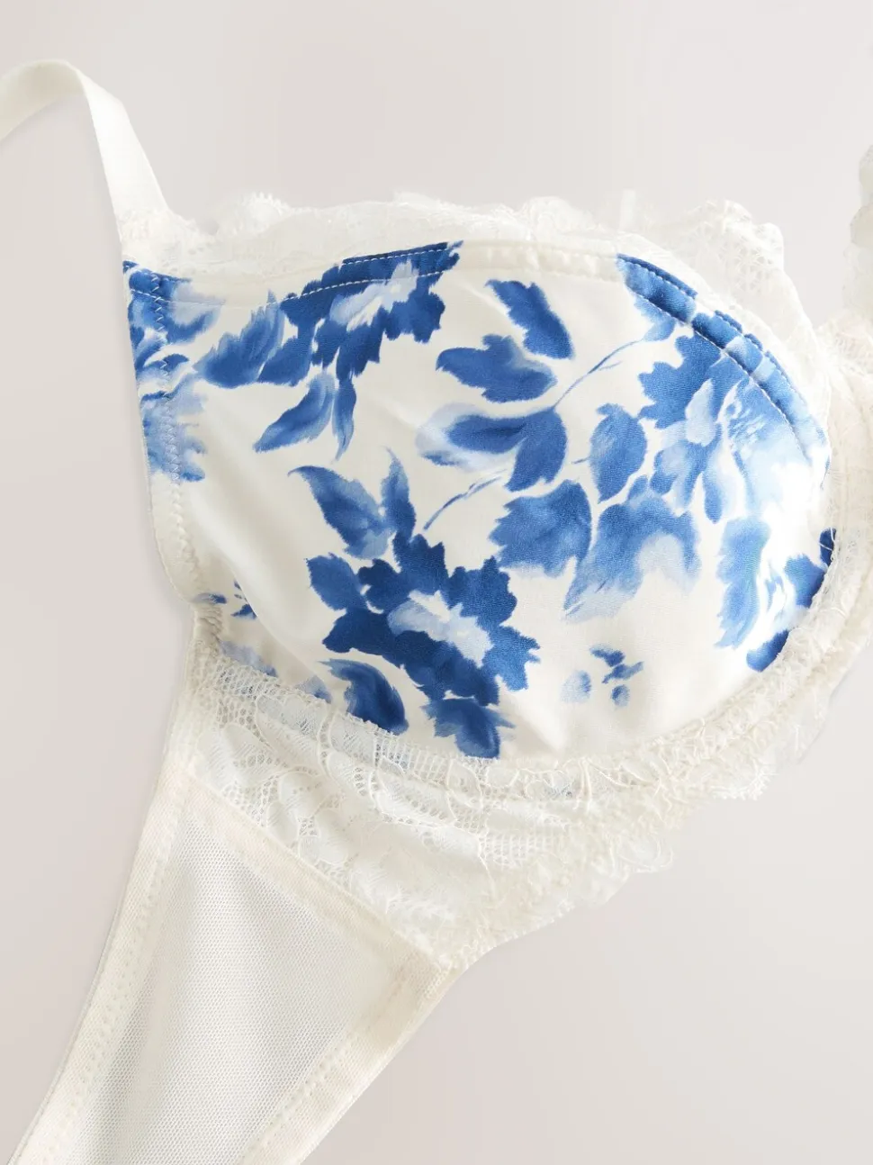 Print/Plain DD+ Non Pad Plunge Microfibre & Lace 2 Pack Bras