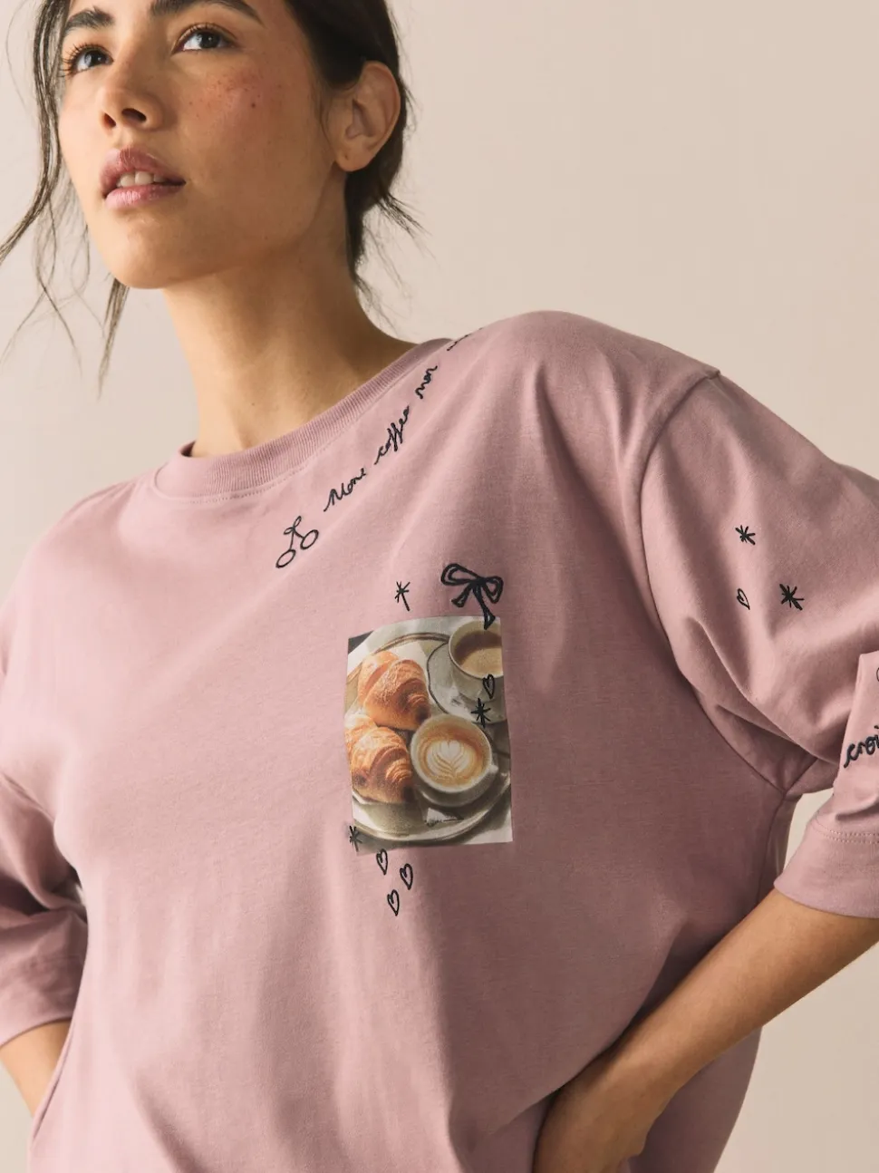 Purple Breakfast Short Sleeve Pyjamas