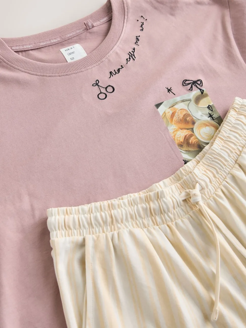 Purple Breakfast Short Sleeve Pyjamas