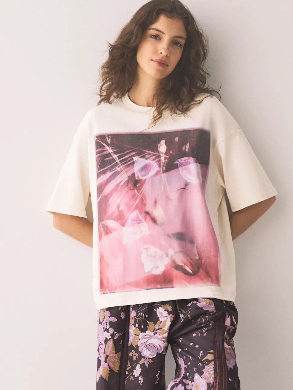 Purple Floral Short Sleeve Pyjamas