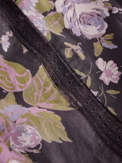 Purple Floral Short Sleeve Pyjamas