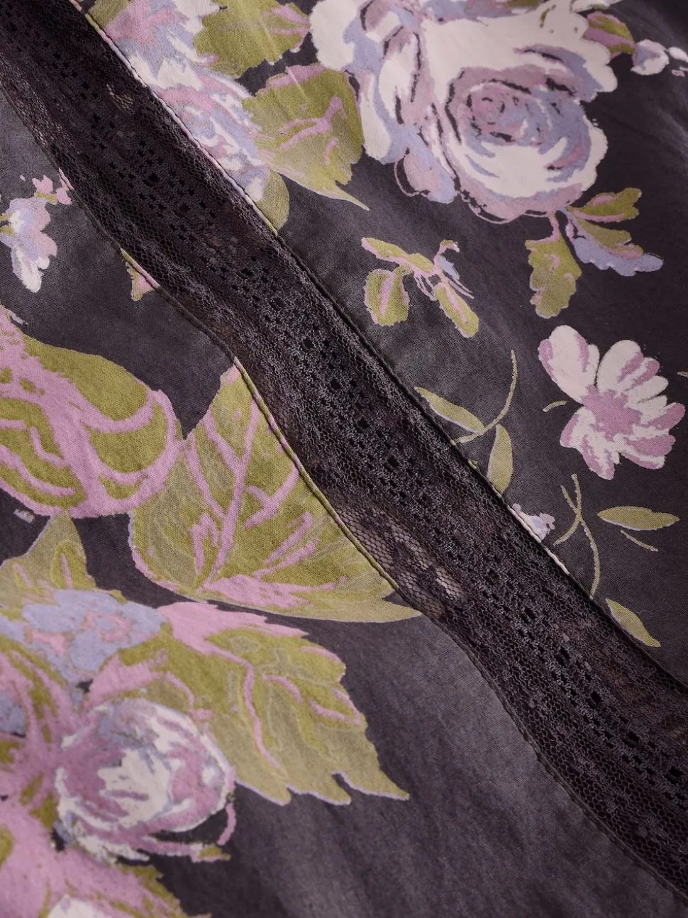 Purple Floral Short Sleeve Pyjamas