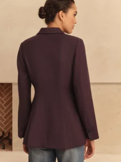 Purple N.Premium Wool Blend Twill Blazer