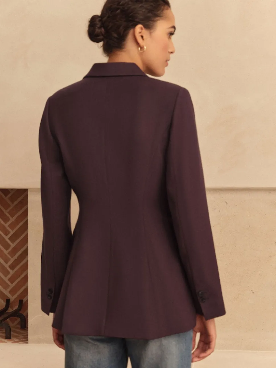 Purple N.Premium Wool Blend Twill Blazer