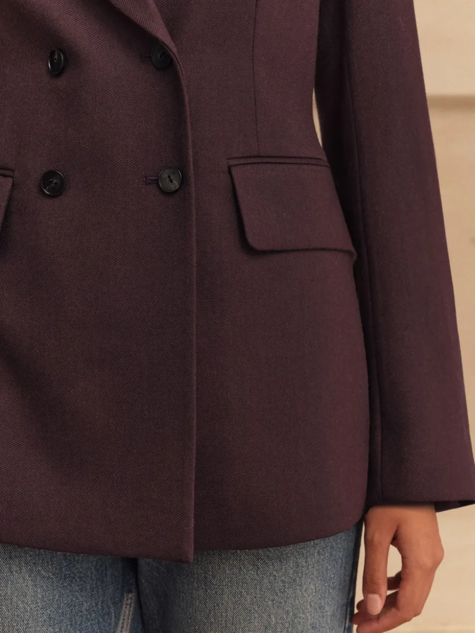 Purple N.Premium Wool Blend Twill Blazer