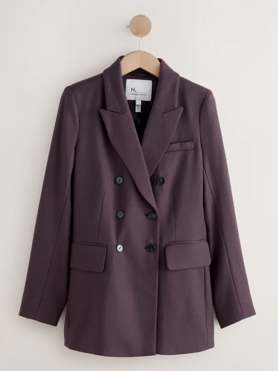 Purple N.Premium Wool Blend Twill Blazer