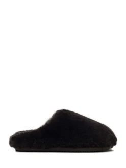 Radley Brown Cloud Street Shearling Fluff Mule Slippers