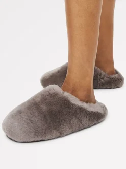 Radley Light Brown Cloud Street Shearling Fluff Mule Slippers