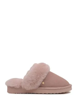 Radley Pink Maple Lane Shearling Cuff Mule Slippers