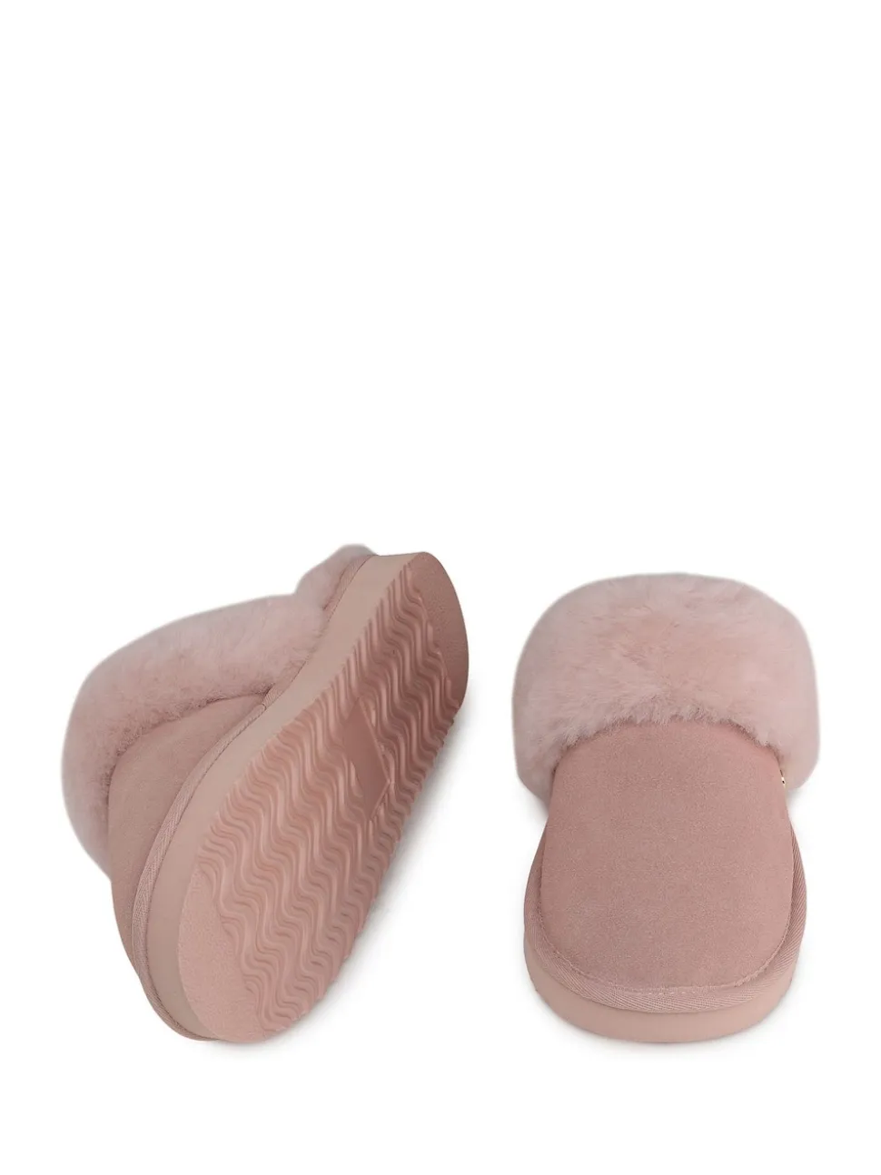 Radley Pink Maple Lane Shearling Cuff Mule Slippers
