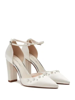Rainbow Club Natural Maya Ivory Wedding Satin Shoes