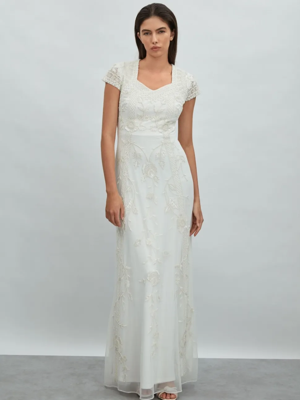 Raishma Floral Beaded Maxi Dress