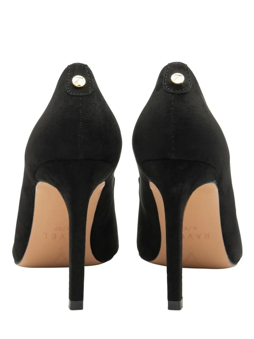 Ravel Black Stiletto Heel Court Shoes