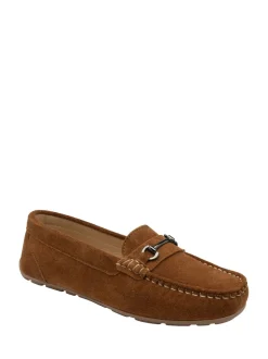 Ravel Brown Suede Flat Loafers