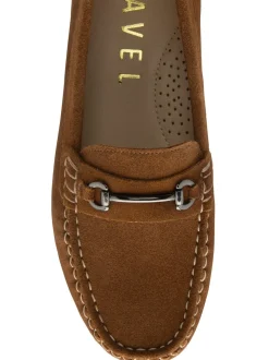 Ravel Brown Suede Flat Loafers