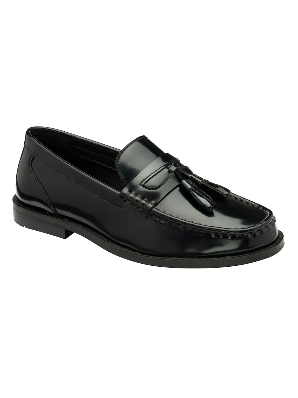 Ravel Chrome Black Leather Loafers