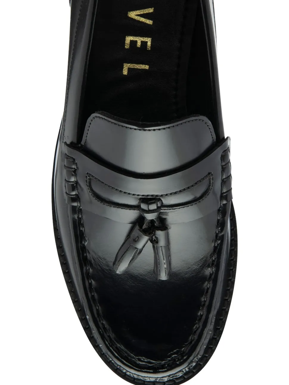 Ravel Chrome Black Leather Loafers
