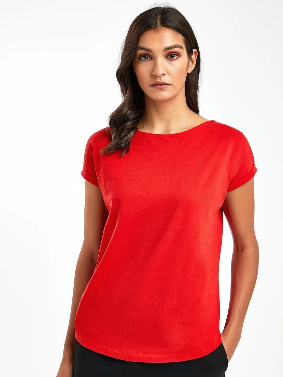 Red Cap Sleeve T-Shirt