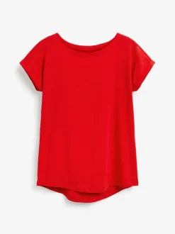 Red Cap Sleeve T-Shirt