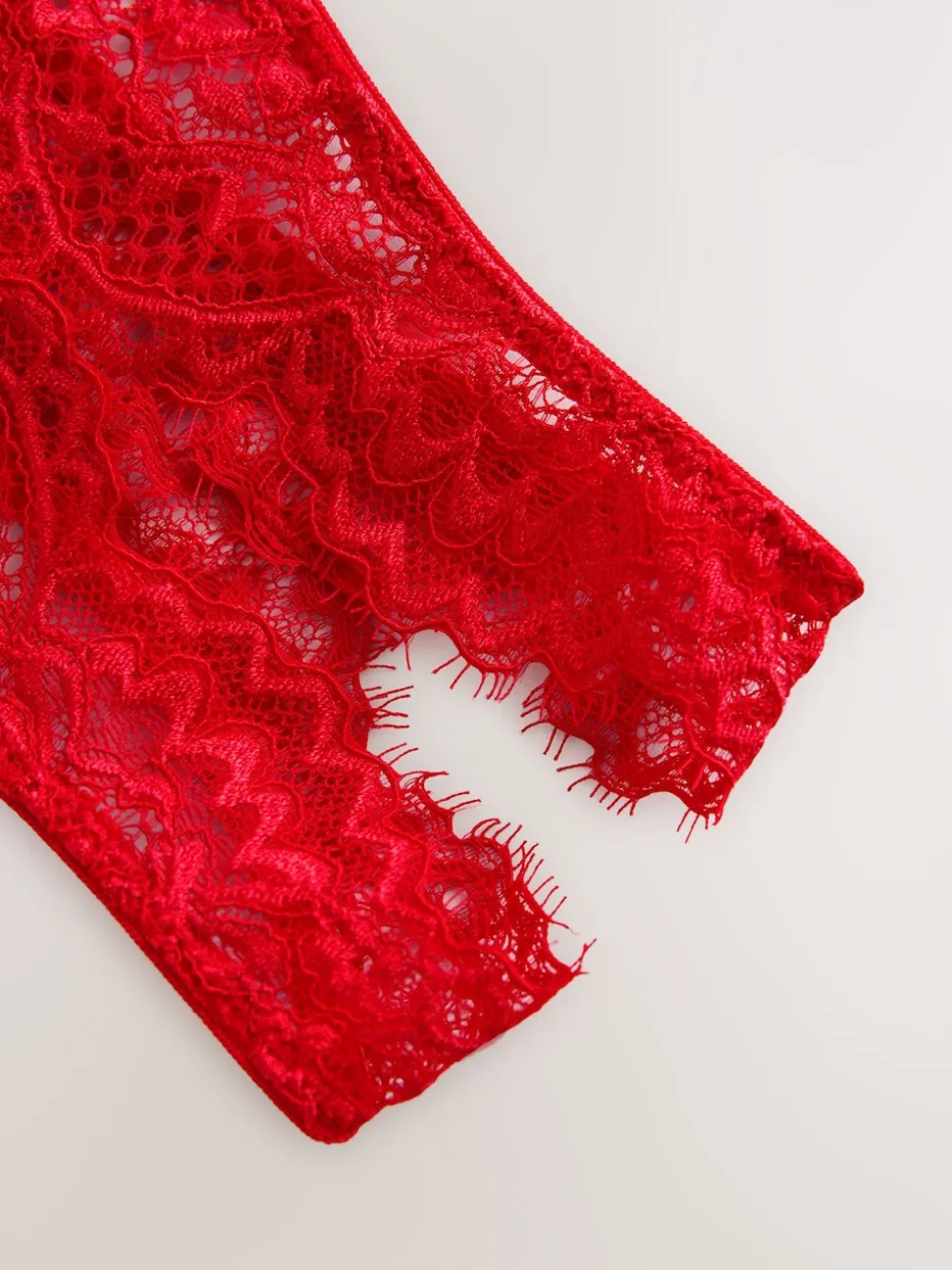 Red Crotchless Thong Lace Knickers