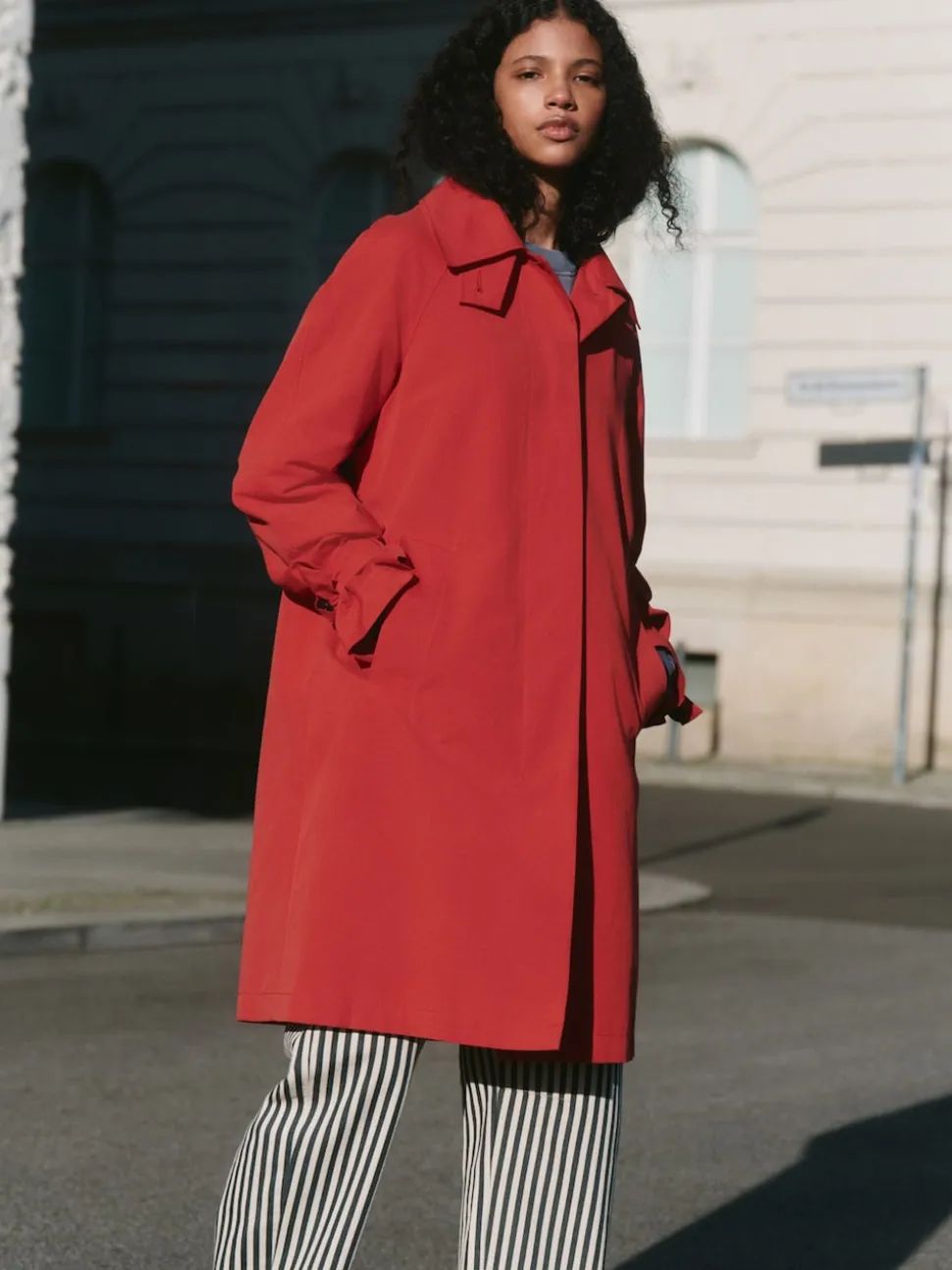 Red Dolly Trench Coat