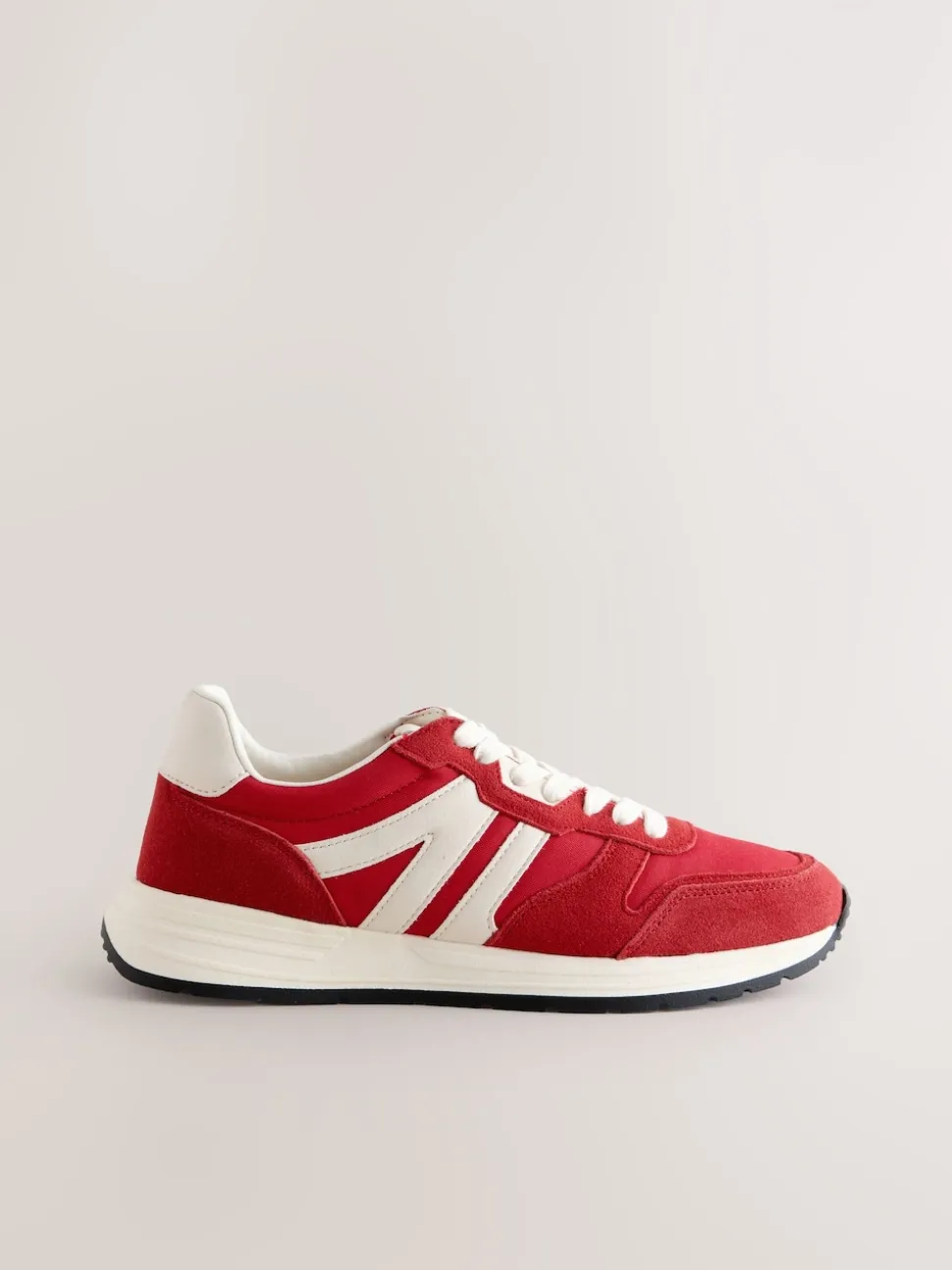Red Forever Comfort® Leather Jogger Lace Up Trainers