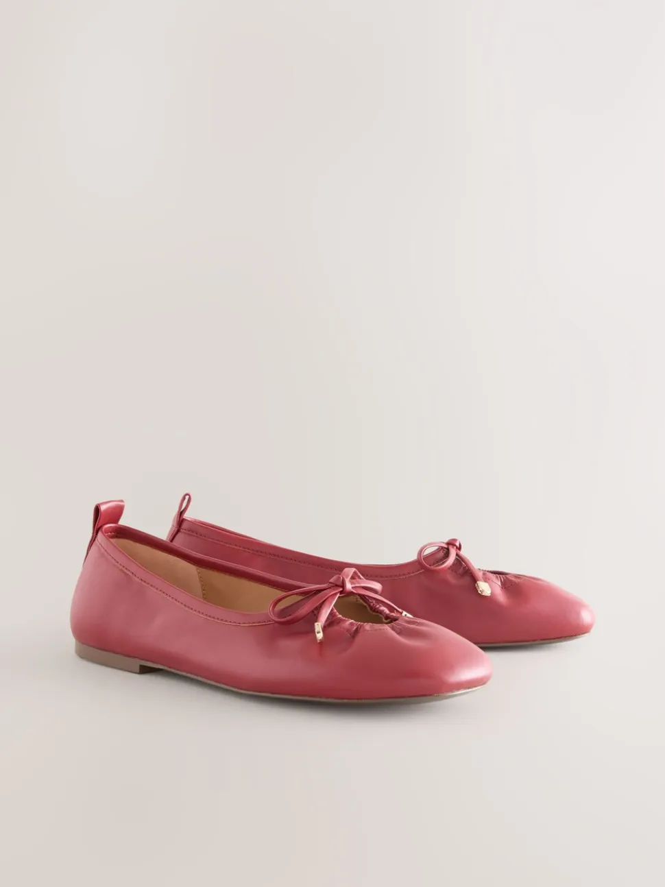 Red Forever Comfort® Tie Up Round Toe Ballet Flats