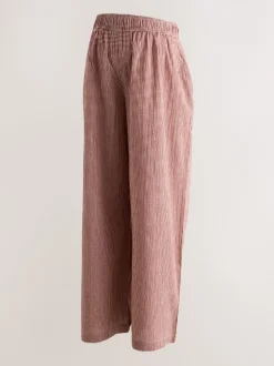 Red Gingham Maternity Wide Leg Trousers